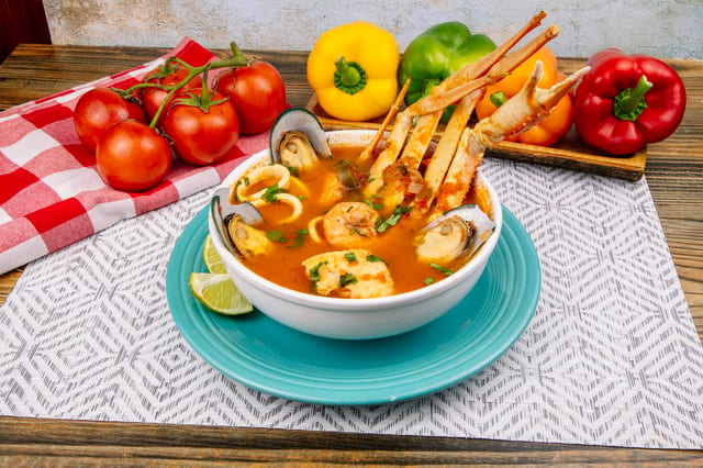 Caldo de Mariscos.