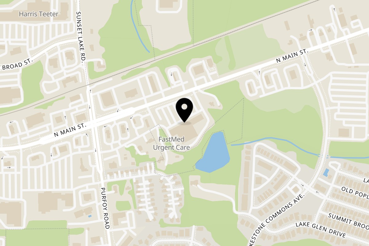 Map showing the location of Tacos Mexico Restaurant on 1430 N Main St in Fuquay-Varina